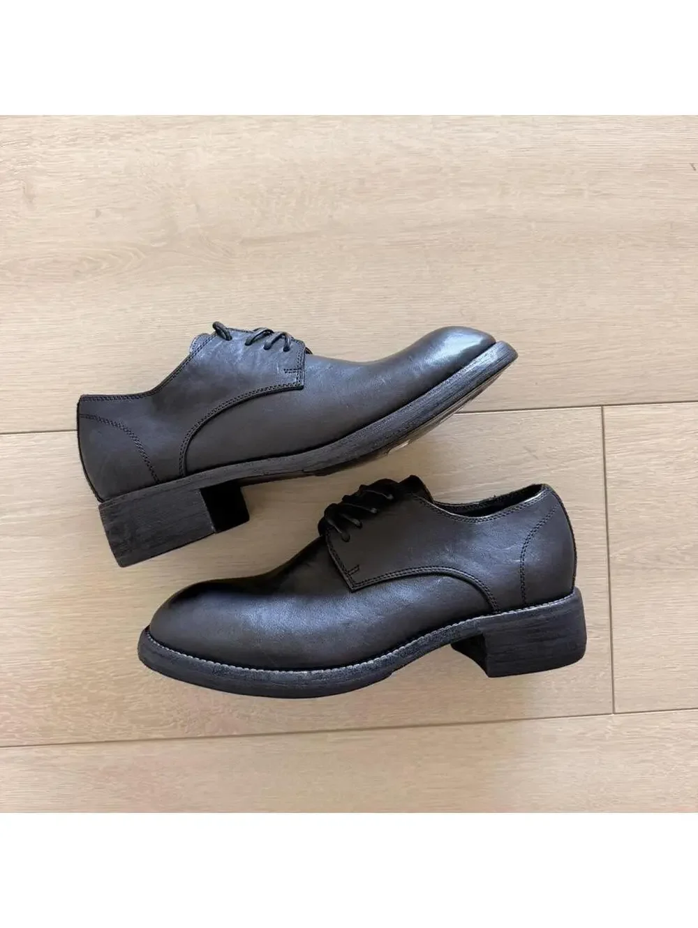 Guidi Men's Black Oxford